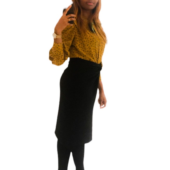 ZARA Knotted Pencil Skirt S - Picture 2 of 3